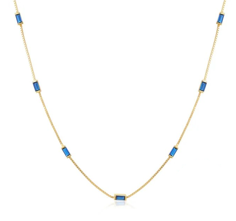 Multi Baguettes Chain Necklace