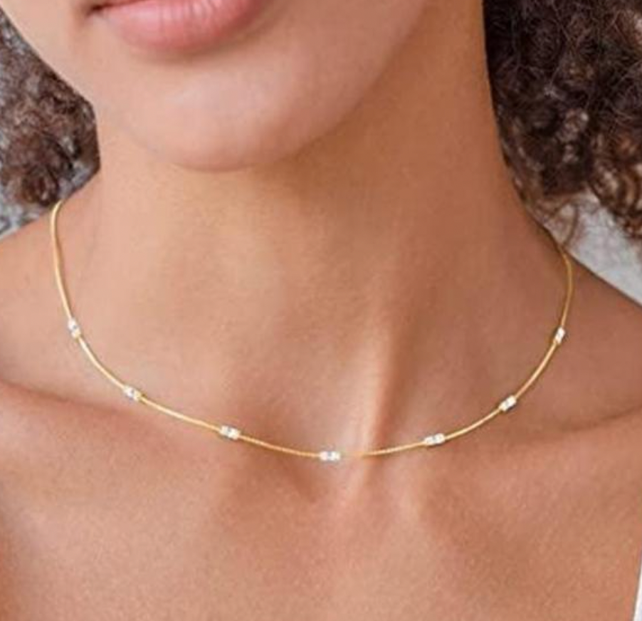 Multi Baguettes Chain Necklace