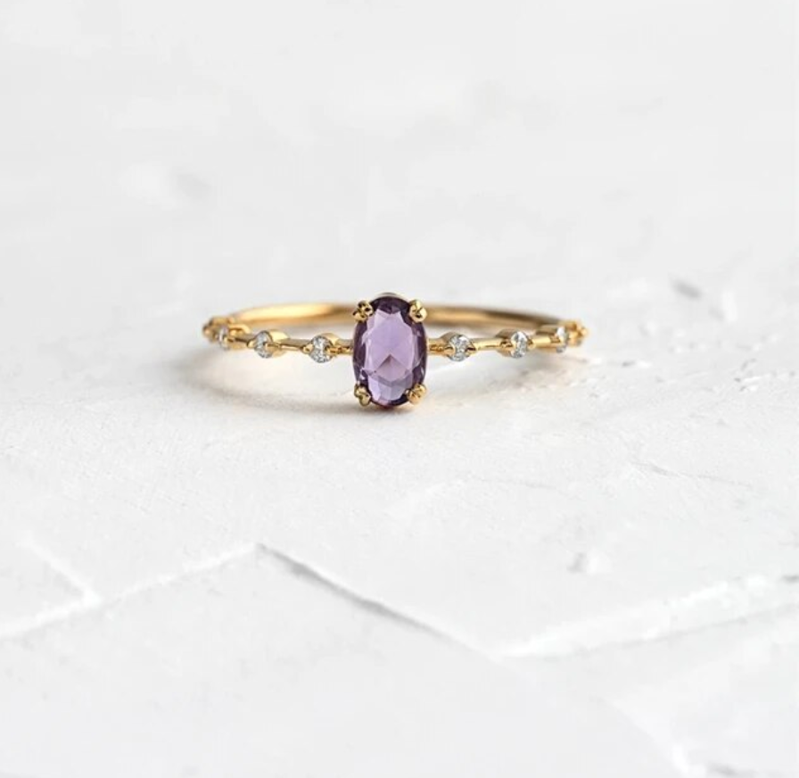Oval Stud Ring