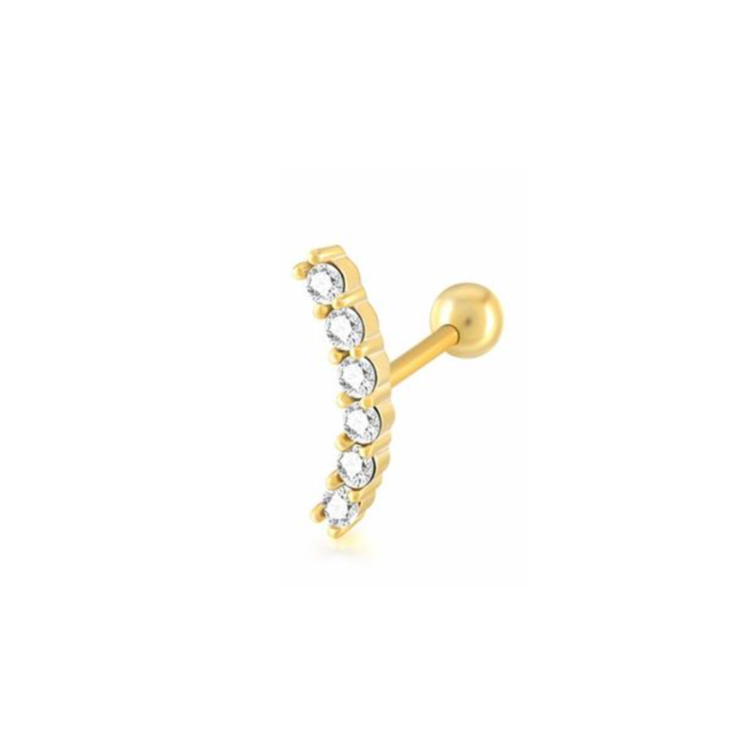 Pavé Curved Bar Stud