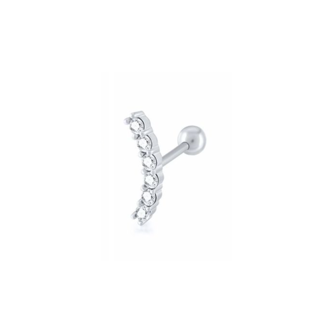 Pavé Curved Bar Stud